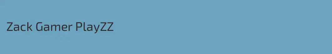 Zack Gamer PlayZZ